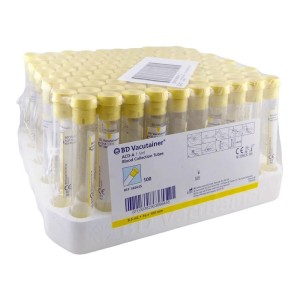 Blood collection tubes ACD-A 8,5ml glass BD VACUTAINER 16x100mm 366645 yellow cap (100 pcs)