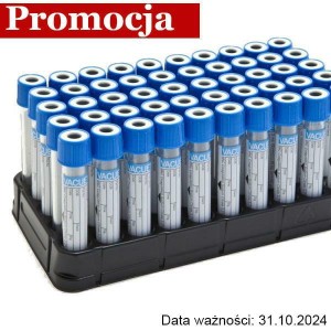 Probówki z cytrynianem do osocza 9ml cytrynian sodu 3,2% korek zdejmowany NIEBIESKI VACUETTE - PROMOCJA (50 szt.)