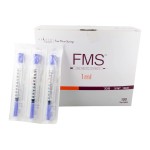 Strzykawki insulinowe FMS 1,0ml 32G U100  0,23 x 8 mm Ultra-Thin Wall Fine Micro Syringe (100 szt.)