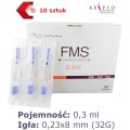 Strzykawki-FMS-0,3ml-igla-0,23x8-U100-10szt-2194