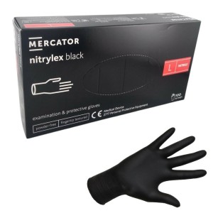Rękawiczki NITRYLEX BLACK rozmiar L       nitrylowe CZARNE bezpudrowe ref. RD30104004_0001 (100 szt.)