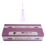 MESO-RELLE 0,23 x 12 igły do mezoterapii  32G x 1/2" różowe ref. M0132G12 (100 szt.)