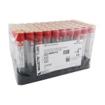 Probówki 8ml z aktywatorem krzepnięcia    korek zdejmowany CZERWONY z ŻÓŁTYM PASKIEM VACUETTE CAT ref. 455071A (50 szt.)