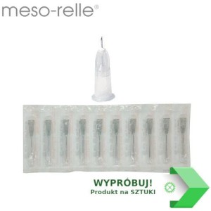 IGŁA MESO-RELLE 0,4 x 4 (10 SZTUK) do     mezoterapii 27G szara ref. M0127G04
