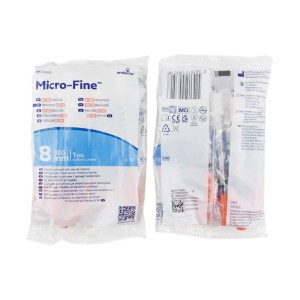 Insulin syringes EMBECTA MICRO-FINE 1ml U100 with needle 0,3 x 8 ref. 320935 (10 PIECES)