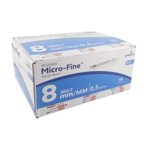 Insulin syringes EMBECTA MICRO-FINE 0,5ml U100 with needle 0,3 x 8 ref. 320933 (10x10pcs)