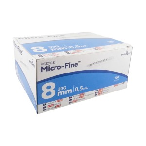Insulin syringes EMBECTA MICRO-FINE 0,3ml U100 with needle 0,3 x 8 ref. 320829 (10x10pcs)