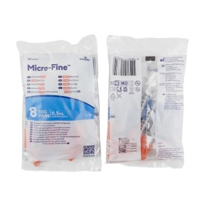 Insulin syringes EMBECTA MICRO-FINE 0,5ml U100 with needle 0,3 x 8 ref. 320933 (10 PIECES)