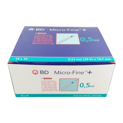 Strzykawki-BD-0,5ml-u100-0,33x12,7-1-6801