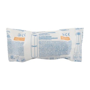 safeLINE ELASTIC 8cm x 5m opaska          elastyczna z zapinką (bandaż elastyczny) MERCATOR zapakowana w papier (1 szt.)