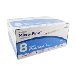 Strzykawki EMBECTA MICRO-FINE 1ml U40     insulinowe z igłą 0,3 x 8 wtopioną (botoksówki) czerwone PUDEŁKO ref. 320911 (10x10szt.)