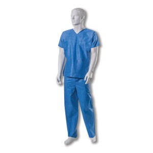 Clean Air Suit size XL PREVIO MEDICAL BLUE short-sleeved shirt + trousers
