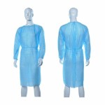 Medical gown with ELASTIC CUFFS size L (10 pcs) PREVIO MEDICAL BLUE non-woven 20g non-sterile