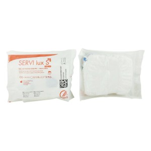 SERVI lux S 45 x 45cm 17N 4W (2 szt.)     serweta operacyjna gazowa JAŁOWA z nitką RTG i tasiemką ref. LS17454542-SSXB-PW