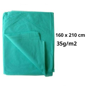 Prześcieradło włókninowe 210 x 160cm      35g/m2 previoMEDICAL ZIELONE niejałowe ref. PM-PRZI4-W85-Z-X1 (10 szt.)