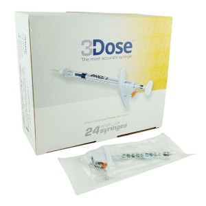 Syringes 1ml 3DOSE ORANGE VLOW MEDICAL ref. 3DO100/70024 (24 pcs)