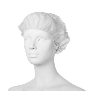 Bouffant cap WHITE (100 pcs) non-woven OPERO packed in PE Foil