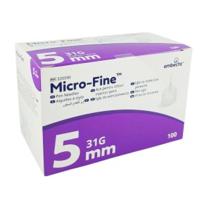 EMBECTA MICRO-FINE 0,25 x 5mm 31G igły    do wstrzykiwaczy (penów) ref. 320590 (100 szt.)