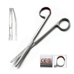 Nożyczki METZENBAUM ZAGIĘTE 14 cm STERYLNE BATIST SET 476 - EVERCARE MEDIKIT