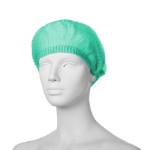 Czepek z włókniny typu "CLIP" ZIELONY OPERO zapakowany w folię PE (100 szt.)