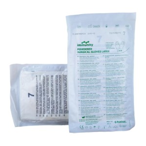 Rękawiczki chirurgiczne IMMUNITY 7,0 PUDROWANE lateksowe jałowe