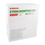 Non-woven swabs sterile 10x10cm BATIST STERILKOMPRESNT 4-l (25 x 2pcs) BOX