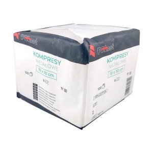 Kompresy gazowe 17N 8W 10x10cm niejałowe POLNET (100 szt.)