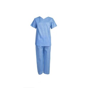 Komplet chirurgiczny z włókniny rozm. M OPERO NIEBIESKI bluza z krótkim rękawem+spodnie
