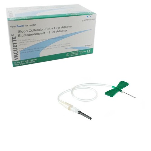 Igła motylek VACUETTE 21G 0,8 dren 30 cmpudełk-2565