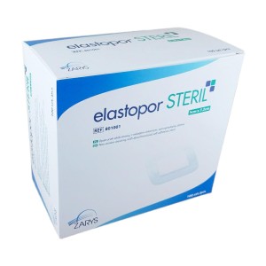 ELASTOPOR STERIL 5 x 7,2 cm (100 szt.) opatrunek włókninowy z wkładem chłonnym, samoprzylepny, jałowy