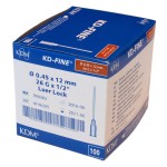 Hypodermic needles KD-Fine 0,45 x 12 26G x 1/2" brown (100 pcs)