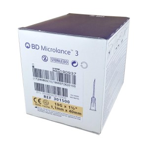 Igły iniekcyjne BD MICROLANCE 1,1 x 40 19G x 1 1/2" kremowe (100 szt.)
