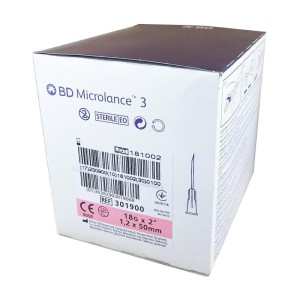 Igły iniekcyjne BD MICROLANCE 1,2 x 50 18G x 2" różowe (100 szt.)