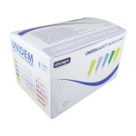 Nakłuwacze UNIDEM 1,8 mm (200 szt.) jednorazowe niebieskie igła 21G głębokość 1,8mm