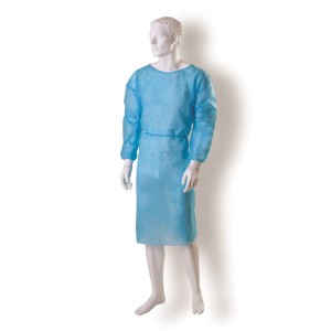 Fartuch medyczny z MANKIETEM rozmiar L (10 szt.) BETATEX NIEBIESKI włókninowy 40g
