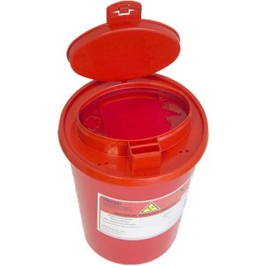 Pojemnik na odpady medyczne  1,5L KM-PROJEKT CZERWONY