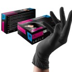 Rękawiczki ESSENTI CARE BLACK rozm. XL PRESTIGE CZARNE bezpudrowe (100 szt.)