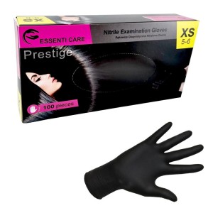 Rękawiczki ESSENTI CARE PRESTIGE roz. XS CZARNE nitrylowe bezpudrowe (100 szt.)