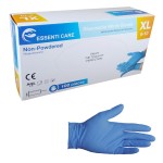 Rękawiczki nitrylowe ESSENTI CARE roz.XL nitrylowe JASNE NIEBIESKIE bezpudrowe (100 szt.)