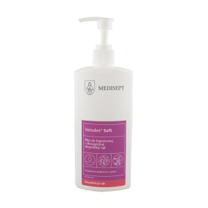 VELODES SOFT 500ml + POMPKA KRÓTKA płyn do chirurgicznej dezynfekcji rąk