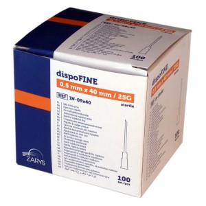 Igły iniekcyjne DISPOFINE 0,5 x 40 25G x 1 1/2" pomarańczowe (100 szt.)
