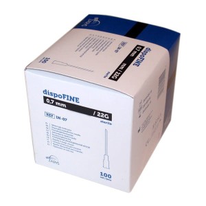 Igły iniekcyjne DISPOFINE 0,7 x 40 22G x 1 1/2" czarne (100 szt.)