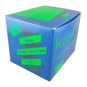 Igły do mezoterapii KIPIC 0,23 x 8 mm 32G x 5/16`` zielone (MESALYSE) (100 szt.)