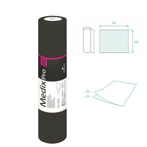 Podkład medyczny MEDIXPRO 60cm x 50m bibułowy rolka CZARNE Tattoo Design (100 Sztuk Na Rolce)