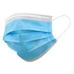 Maseczki ochronne z GUMKAMI (50 szt.) KN95 NIEBIESKIE włókninowe 3-warstwowe