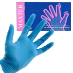 Rękawiczki MAXTER NIEBIESKIE rozmiar L nitrylowe bezpudrowe (100 szt.)