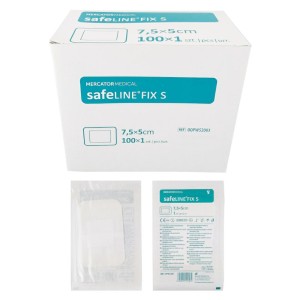 SAFELINE FIX S 7,5cm x 5cm opatrunek chirurgiczny włókninowy jałowy (100 szt.)