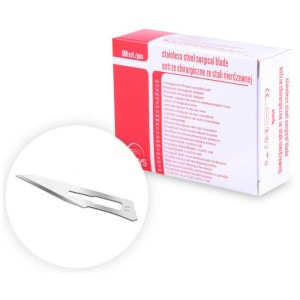 OSTRZA chirurgiczne jałowe j.u. nr 11 ZARYS ze STALI NIERDZEWNEJ (100 szt.)