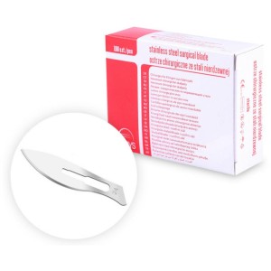 OSTRZA chirurgiczne jałowe j.u. nr 24 ZARYS ze STALI NIERDZEWNEJ (100 szt.)