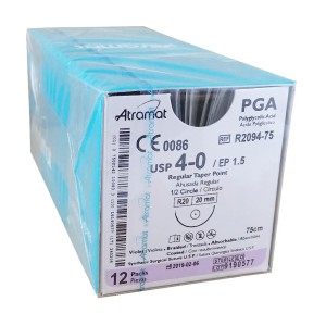 Szwy ATRAMAT PGA 4/0 R-20 długość 75cm    igła 1/2 koła okrągła ref. R2094-75 (12 szt.)